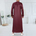 Maroon Prestige Emirati Thobe – Embroidered with Tassel