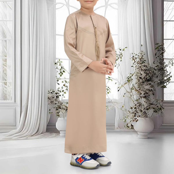 Sandy Brown Emirati Thobe - Kids