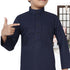 Midnight Elegant Blue Saudi Style Kids Thobe