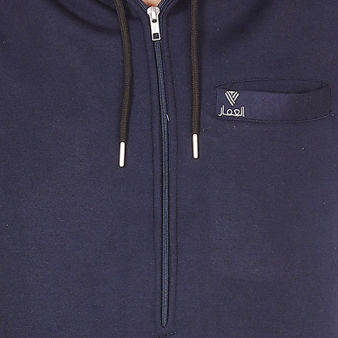 Royal Navy Winter Hoodie Thobe – White Strap Edition