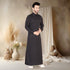 Elegant Jet Black Qatari Thobe-Mens