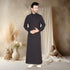 Elegant Jet Black Qatari Thobe-Mens