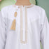 Pure White Omani Style Thobe - Kids