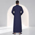 Midnight Elegant Blue Saudi Thobe - Men