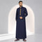 Royal Jet Blue Calligraphy Thobe -Men