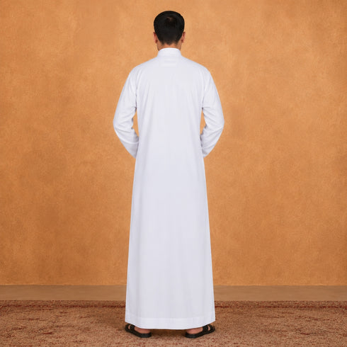 Classic Sapphire White Thobe - Men
