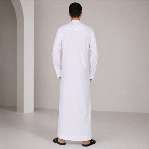 Indigo White Emirati Thobe - Men