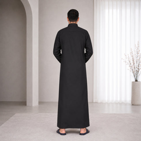 Sophisticated Jet Black Thobe - Men