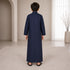 Midnight Elegant Blue Saudi Thobe - Kids