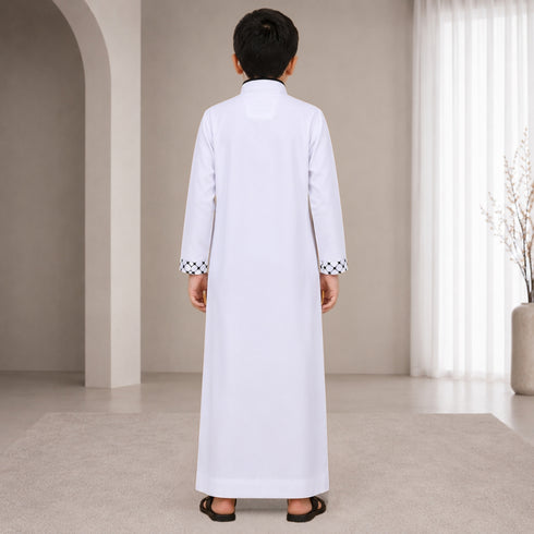 Al Qhuds White Thobe - Kids