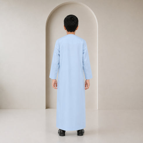 Horizon Blue Emirati Style Thobe - Kids