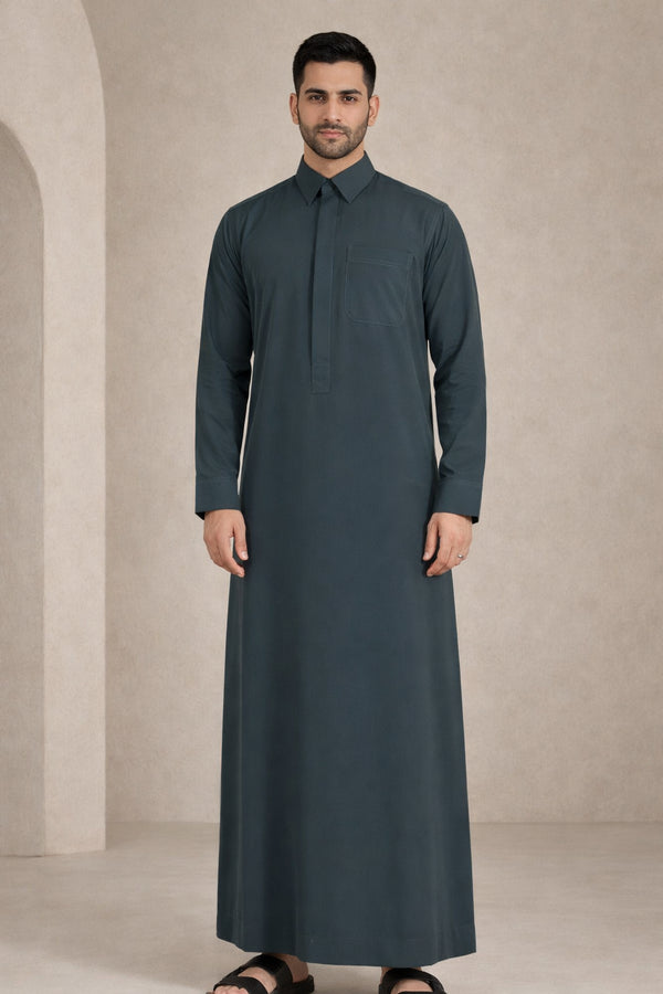 Emerald Green Qatari Thobe - Men
