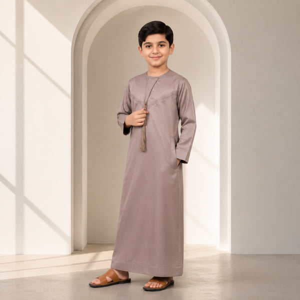 Camel Brown Emirati Thobe - Kids