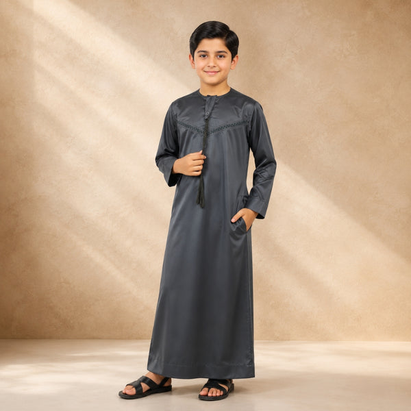Jungle Green Emirati Thobe - Kids