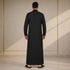Premium Modern Onyx Black Thobe - Men