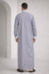 Elegant Grey Calligraphy Embroidered Thobe - Men