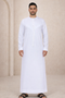 Elegant Pure White Emirati Thobe - Men