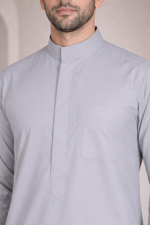 Classic Grey Saudi Thobe - Men