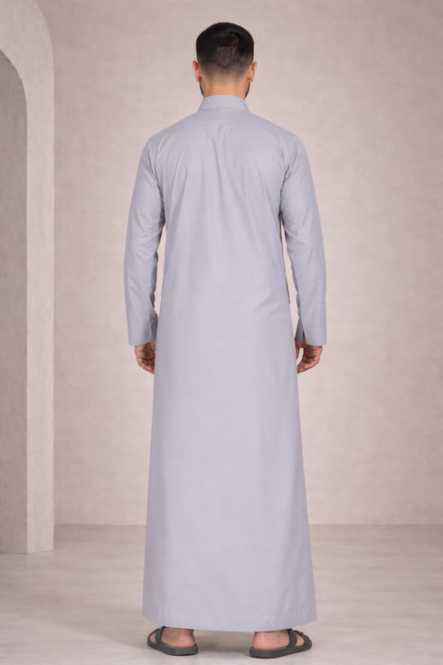 Classic Grey Saudi Thobe - Men