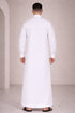Royal Ivory Gold Embroidered Saudi Thobe - Men