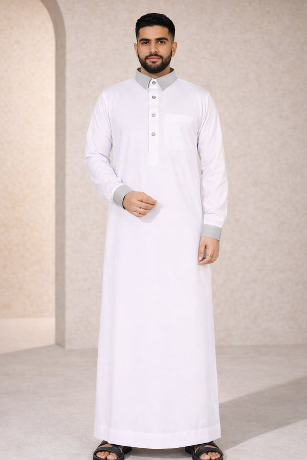 Zenith White Qatari Thobe -Men