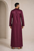 Regal Maroon Luxury Zipper Thobe - Men