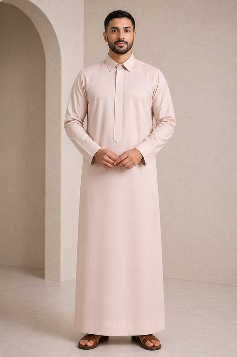 Elegant Beige Qatari Thobe - Men