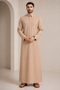 Premium Sandy Brown Qatari Thobe - Men