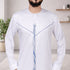 Indigo White Emirati Thobe - Men