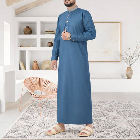 Crystal Teal – Saudi Style Designer Thobe