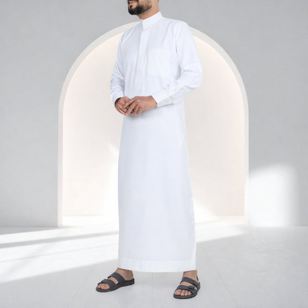 Elegant Ivory – Saudi Style Thobe