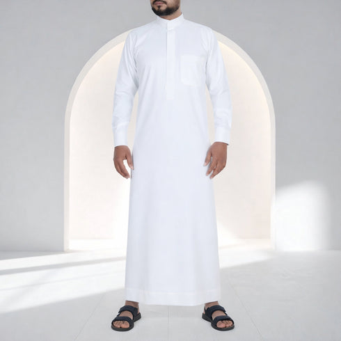 Elegant Ivory – Saudi Style Thobe