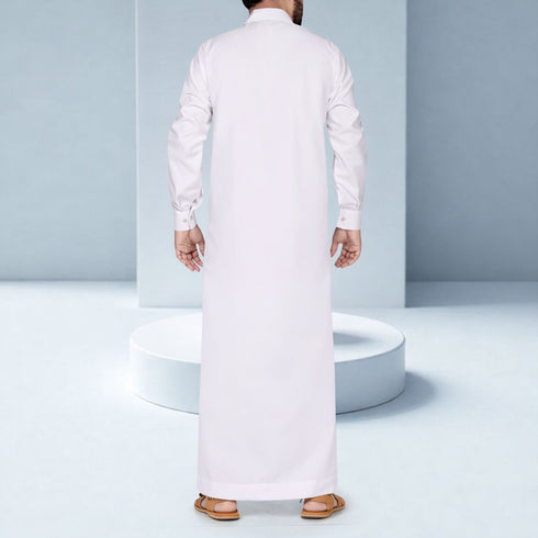 Pure Elegance – Royal Ivory Gold Embroidered Thobe