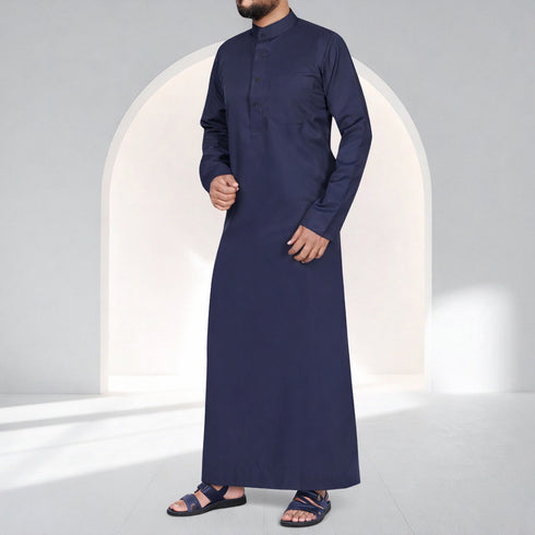 Midnight Elegant Blue Saudi Thobe