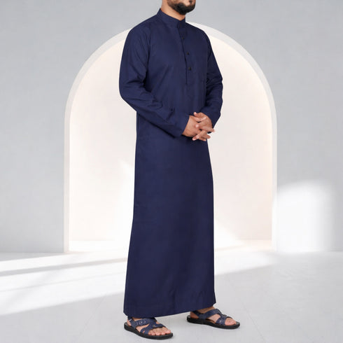 Midnight Elegant Blue Saudi Thobe
