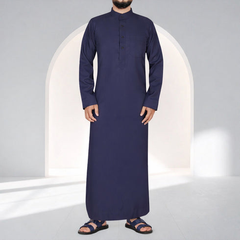Midnight Elegant Blue Saudi Thobe