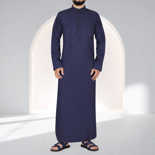 Midnight Elegant Blue Saudi Thobe