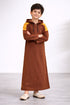 Dusky Brown Winter Hoodie Thobe-Kids
