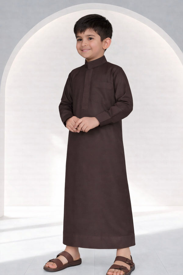 Desert Tawny Classic - Saudi Style Kids Thobe