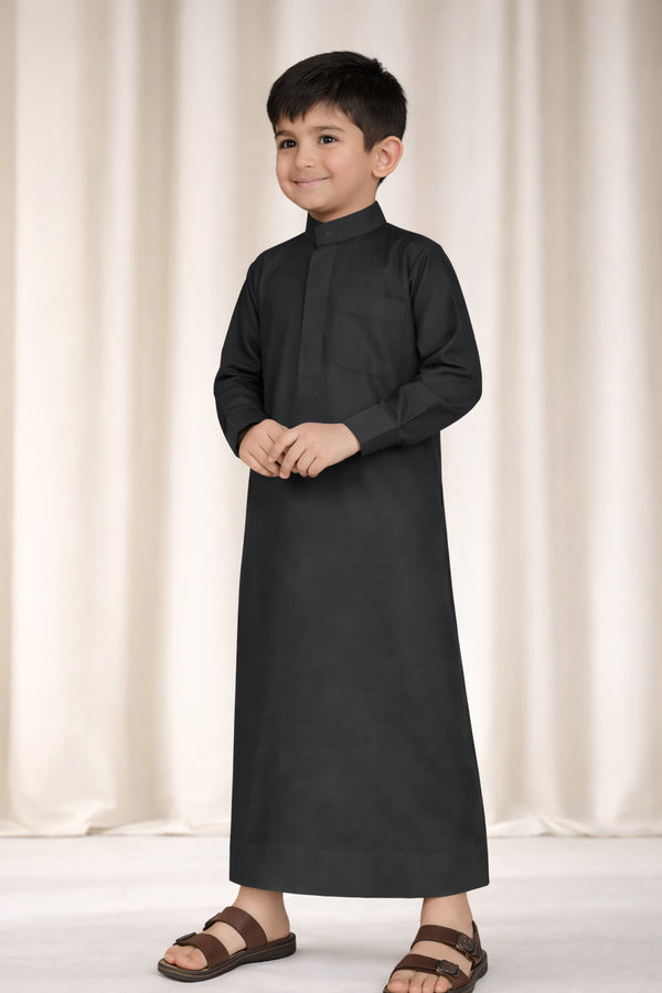 Royal Forest Green Saudi Style Kids Thobe