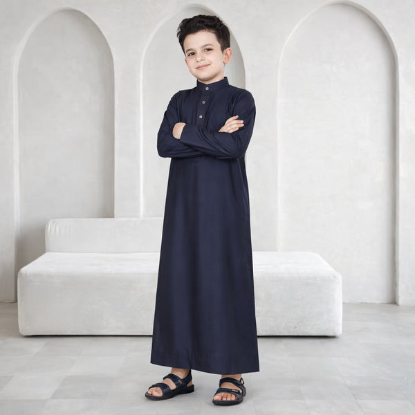 Mid Night Slate Saudi Thobe - Kids