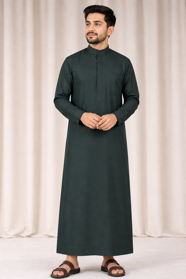 Royal Forest Green Thobe - Men