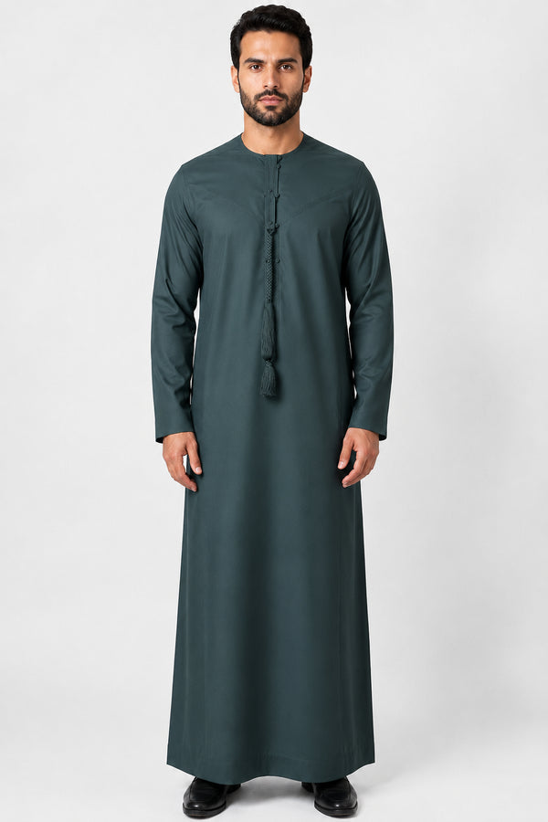 Premium Forest Green Emirati Thobe - Men