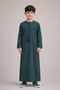 Premium Forest Green Emirati Thobe - Kids