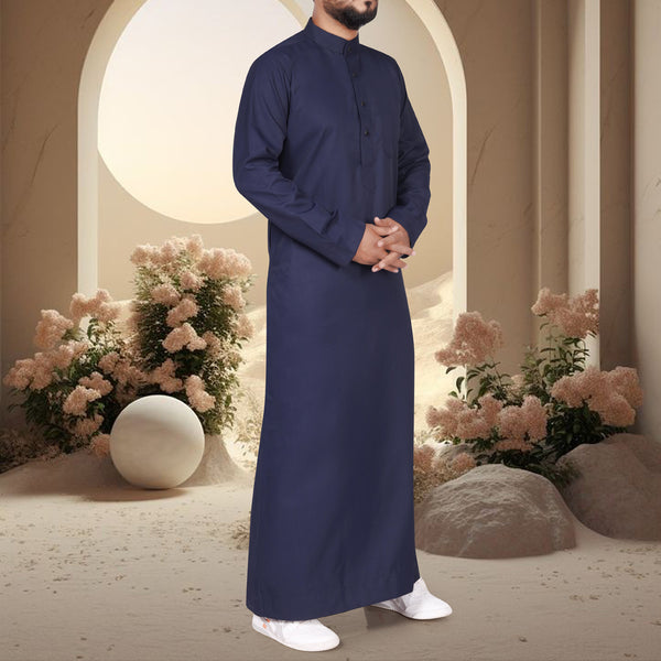 Midnight Elegant Blue Saudi Thobe