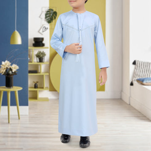 Horizon Blue Emirati Style Thobe - Kids
