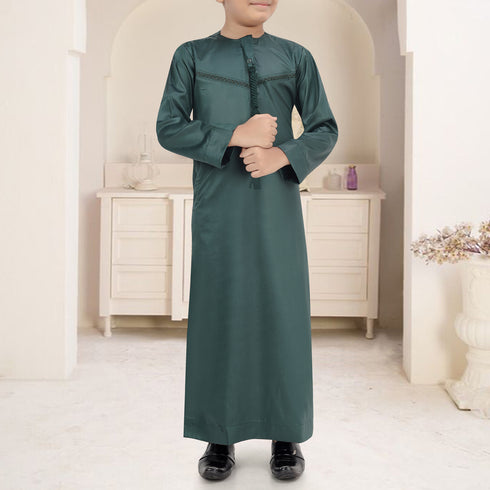 Emerald Green Emirati Style – Kids Thobe