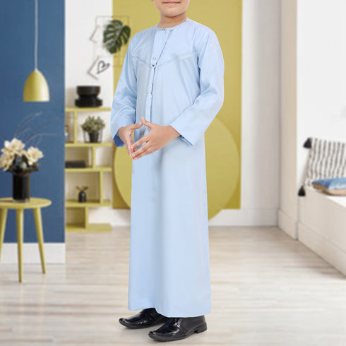 Horizon Blue Emirati Style Thobe - Kids