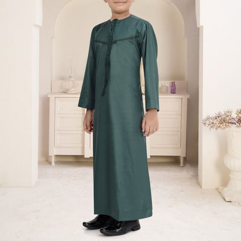 Emerald Green Emirati Style – Kids Thobe