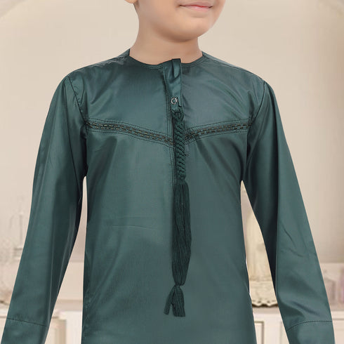 Emerald Green Emirati Thobe - Kids